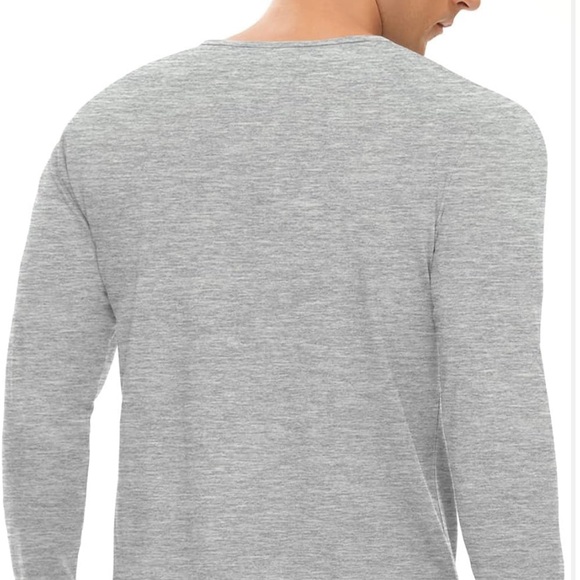 M Men Casual Slim Fit Basic Long Sleeve Fashion T-shirt Summer Stretchy Cotton - Picture 12 of 13